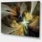 Designart - Symmetrical Gold Fractal Flower - Floral Canvas Art Print